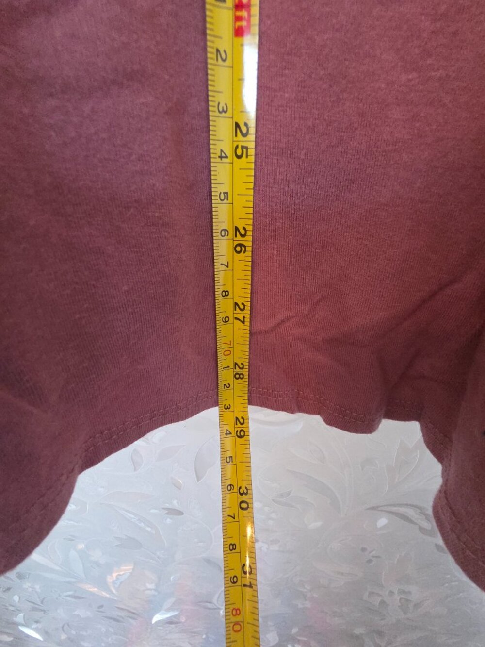 Rose Pink Solid Long Flowy Tank T-Shirt Tunic - Size Large - Picture 10 of 11